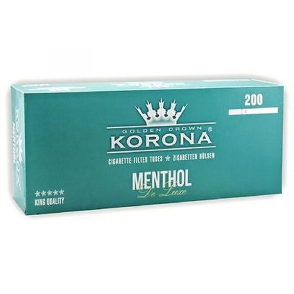 Korona Zig. Hülsen Deluxe Menthol 200 Stk.