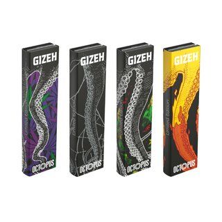 GIZEH Black King Size Slim + Tips Octopus Édition Limitée