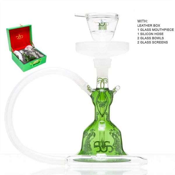 GLASS SHISHA DUD BUTTERFLY EFFECT - LEATHER CASE