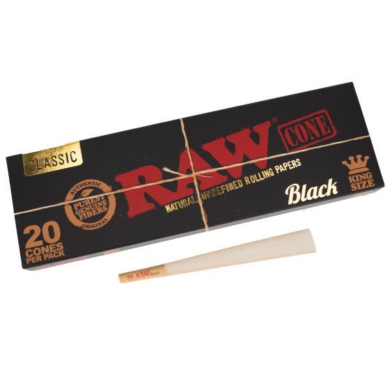 1 X RAW BLACK CONES KS, 20 STK.