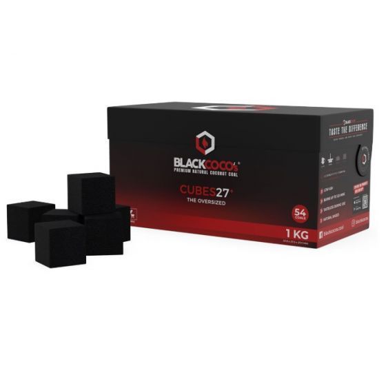 BLACK COCOS PREMIUM NATURKOHLE 27MM - 1KG KOHLE