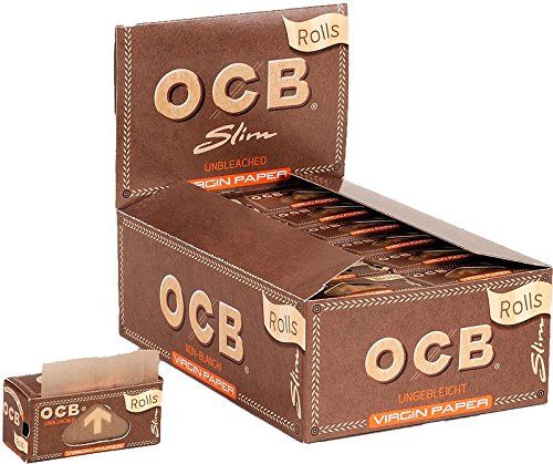 OCB Slim Virgin Rolls Unbleached 24er Box