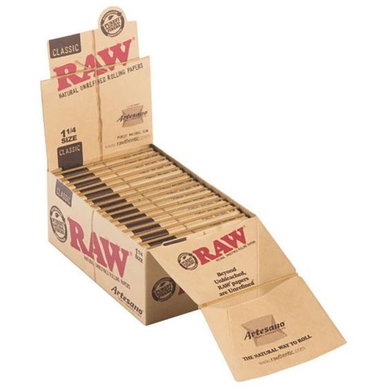 RAW ARTESANO 1 1/4 PAPERS & TIPS (15ER)