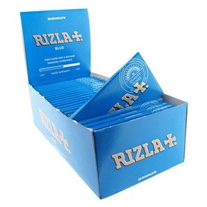 Rizla Bleu Courte Double Box De 25 Carnets De 100 Feuilles 