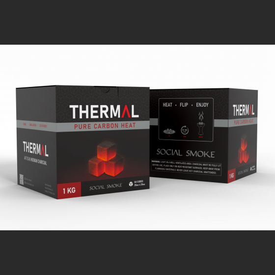 SOCIAL SMOKE THERMAL NATURKOHLE 26MM - 1KG KOHLE