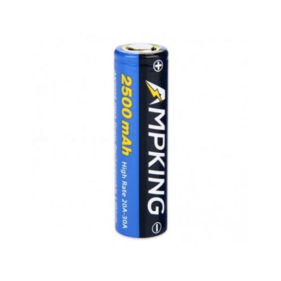 AMPKING 18650, 2500 mAh Batterie, flat top