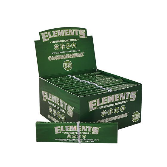 ELEMENTS GREEN CONNOISSEUR - KS SLIM & TIPS, 24ER