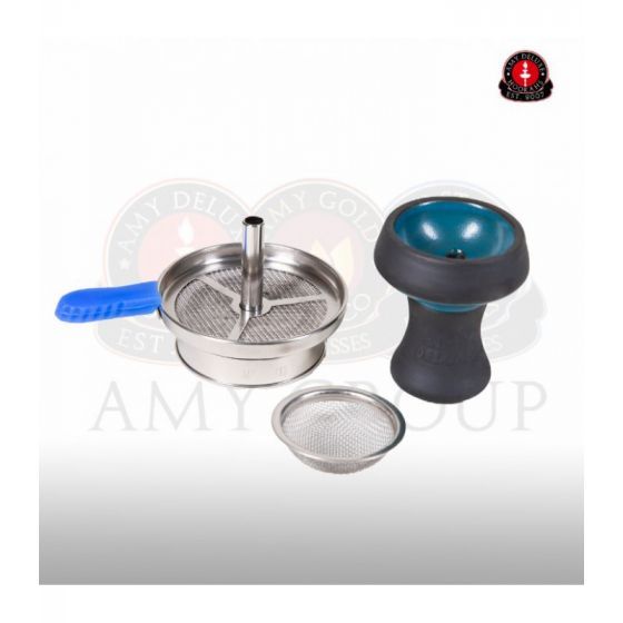 Amy Deluxe Steintabakkopf mit Hotscreen Silber