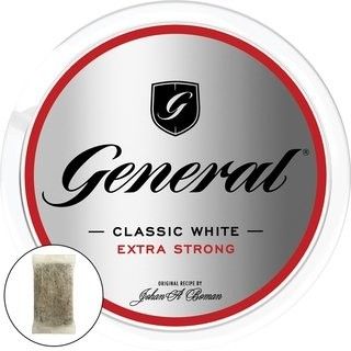 General Classic White Extra Strong Lutschtabak - Bags 18g