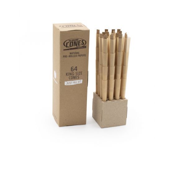 64 X THE ORIGINAL CONES KING SIZE UNBLEACHED