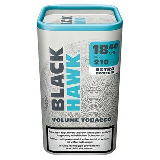 Black Hawk Silber Volumen Tabak 95 gramme
