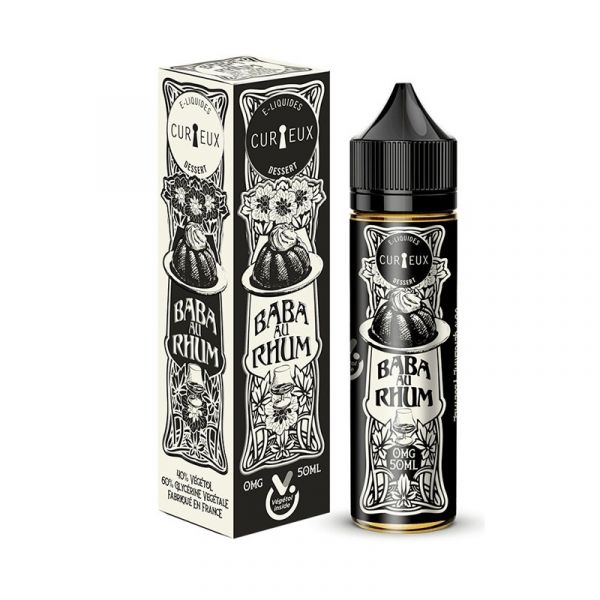 E-Liquid Baba au Rhum, CURIEUX 50ml ''Shortfill''