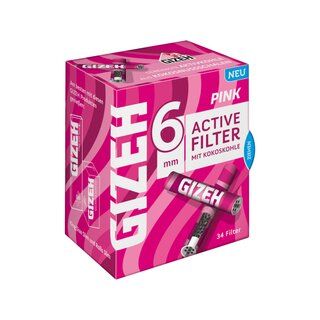 GIZEH All Pink Filtre Actif 6mm ( x 34 pcs)
