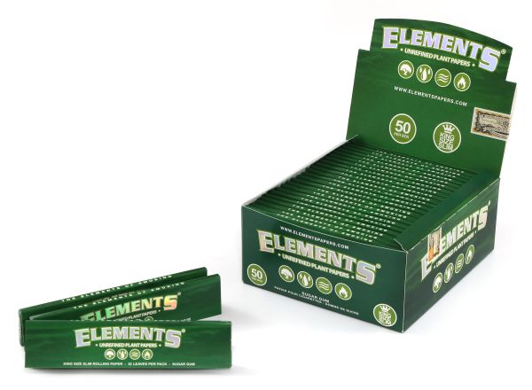 ELEMENTS GREEN KING SIZE SLIM,