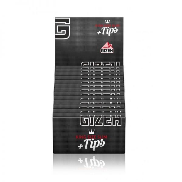 Gizeh Black King Size Slim + Tips 26er Box