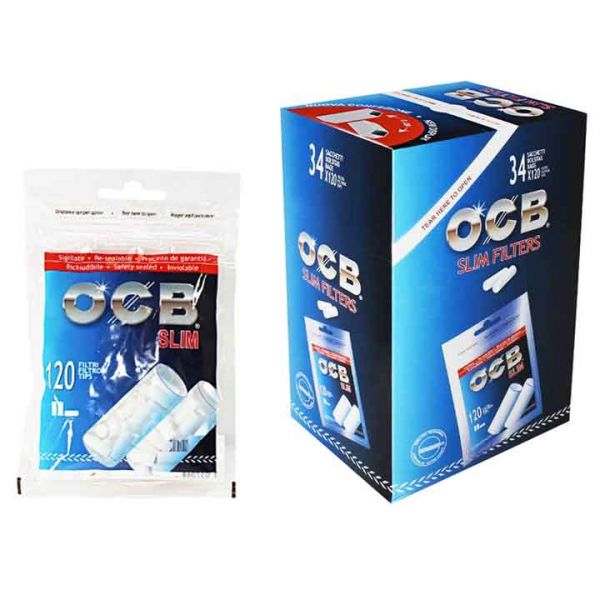 OCB Slim Filter (120 tips) x 34 Sachets