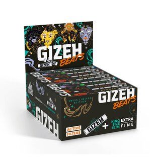 GIZEH Beats Swiss Edition King Size Slim + Filtre actif (16 pièces)