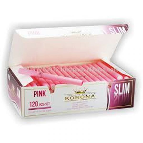 Korona Zig. Hülsen Slim Pink 120 Stk.