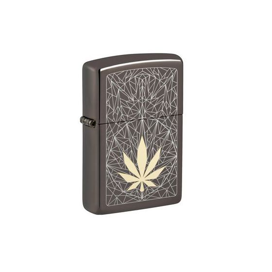 ZIPPO FEUERZEUG "BLACK ICE CANNABIS"