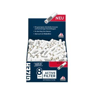 GIZEH - Filtre Actif 8mm Boîte (200pcs.)