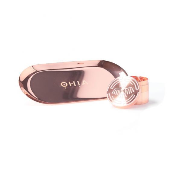 OHIA ALU GRINDER ROSE GOLD, TOTEM EDITION, 4TLG. MIT ROLLING TRAY