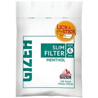 GIZEH Slim Filter Menthol 120 Stk.