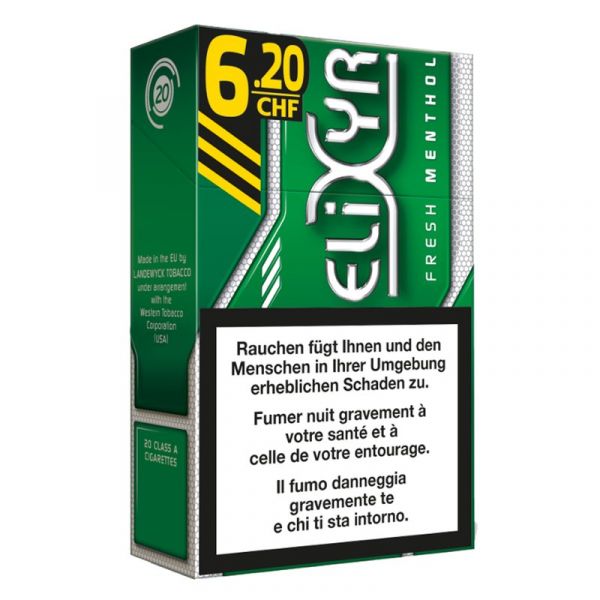 Elixyr Vert Fresh Menthol - Cigarettes Box