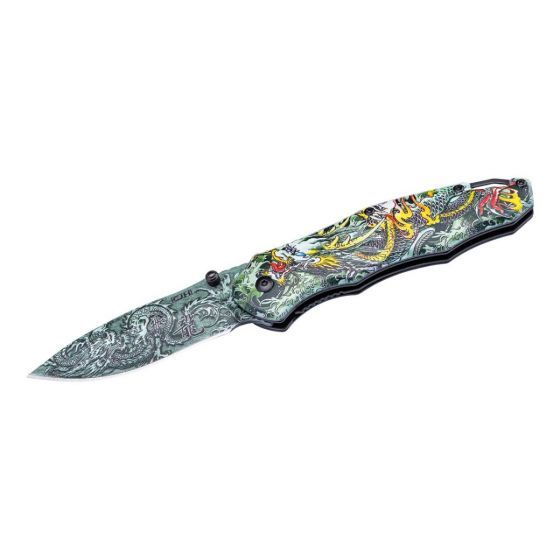 COUTEAU À UNE MAIN HERBERTZ DRAGON - COLORÉ
